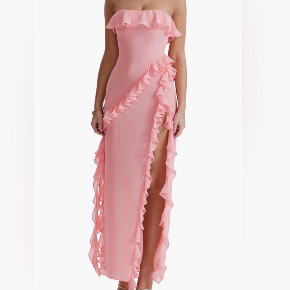 House of CB Sarina light pink maxi dress